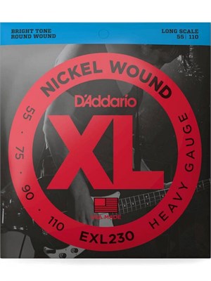 Струны для бас-гитары 55-110 D`Addario EXL230 XL NICKEL WOUN 0447