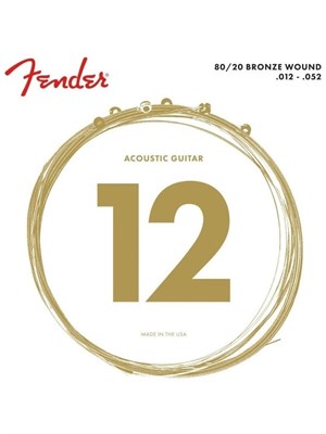 Стальные струны FENDER STRINGS ACOUSTIC 70L 80/20 12-52 0327