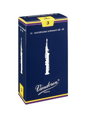Трости для саксофона сопранино №3, 10шт, Vandoren SR233 - фото 7873