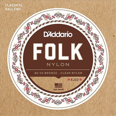 Струны для акустической гитары D'Addario Folk Nylon EJ33 0508 - фото 9300