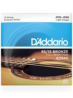 Струны для 12-струнной гитары D`Addario EZ940 0086