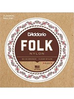 Струны для акустической гитары D'Addario Folk Nylon EJ33 0508