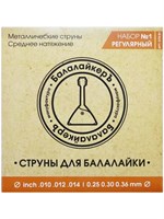 Струны для 3-струнной балалайки, металл, Балалайкеръ STR-B1 0782
