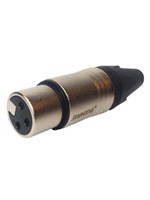 Разъем на кабель XLR Female 3p, SHNOOR S3FX 0664