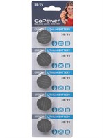 Элемент питания CR2032 литиевый 3В, 5шт, GoPower 00-00015603 0560