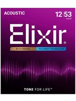 Струны для акустической гитары Elixir Light 11050 POLYWEB 12-53 0385